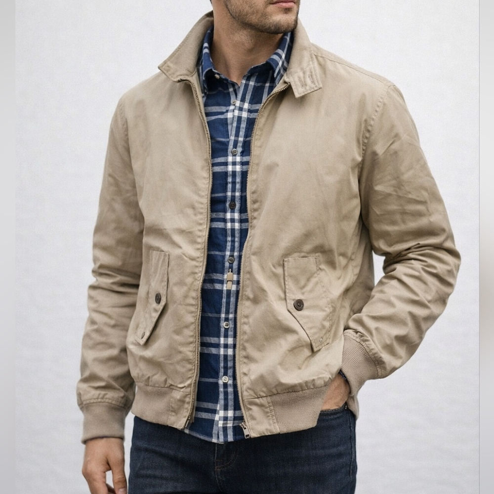 Jos. A. Bank 1905 Harrington Jacket Men’s XL Tailored Fit Plaid Lined